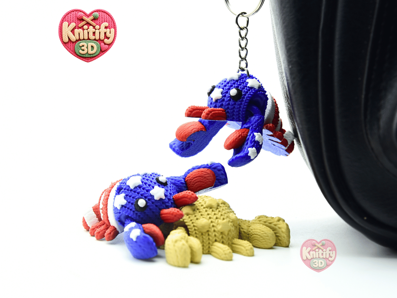 Knitify3D-Knitted July 4th Patriotic Lobster Articulated Keychain_04.png