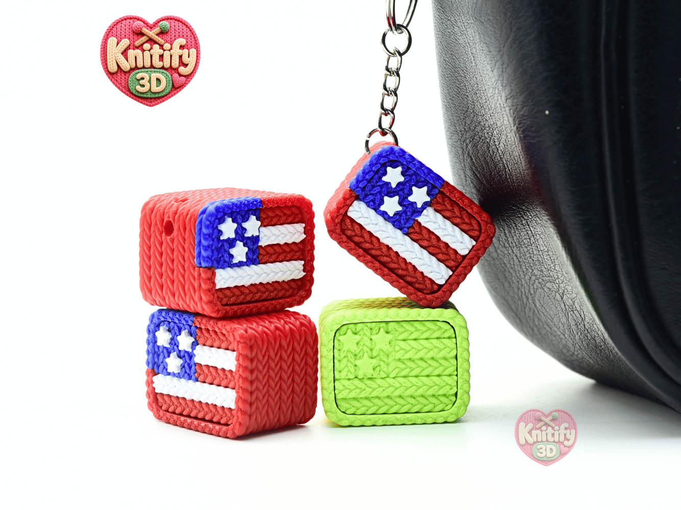 Knitify3D-Knitted American Flag Fidget Clicker Keychain_05.png