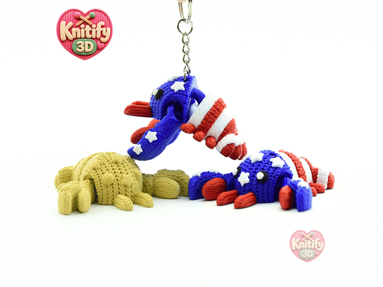 Knitify3D-Knitted July 4th Patriotic Lobster Articulated Keychain_07.png