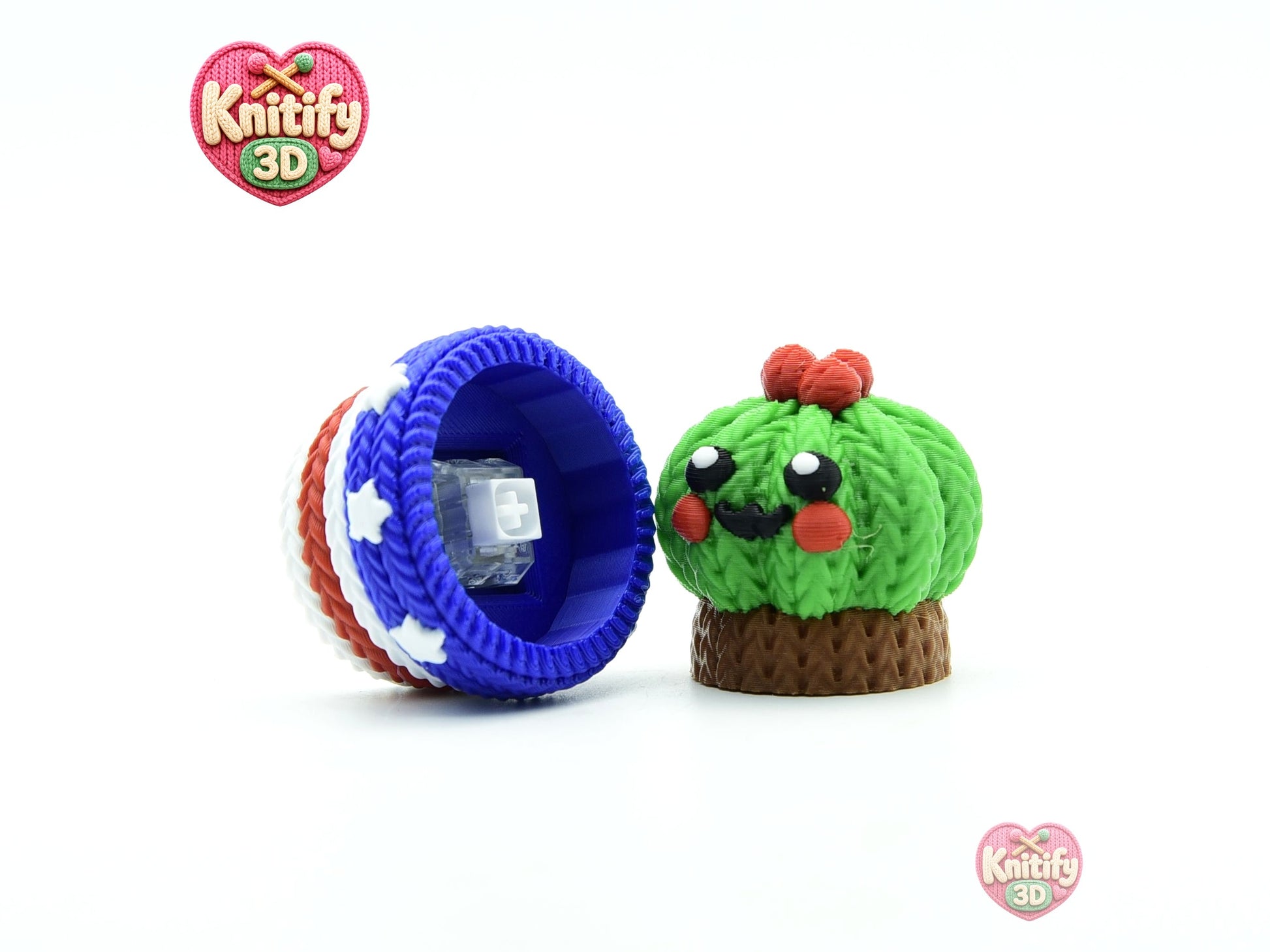 Knitify3D-Knitted Happy Cactus for Plant Lovers Fidget Clicker Keychain_03.jpg
