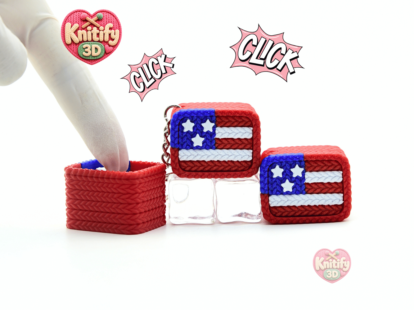 Knitify3D-Knitted American Flag Fidget Clicker Keychain_01.png